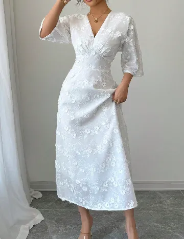 Rochie medie SHEIN, alb