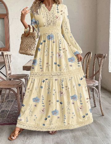 Rochie lunga SHEIN CURVE, galben