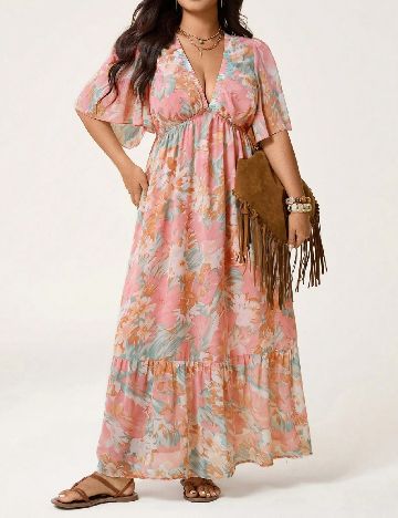 Rochie lunga SHEIN CURVE, floral