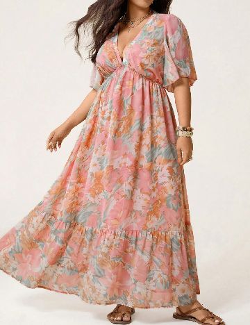 Rochie lunga SHEIN CURVE, floral