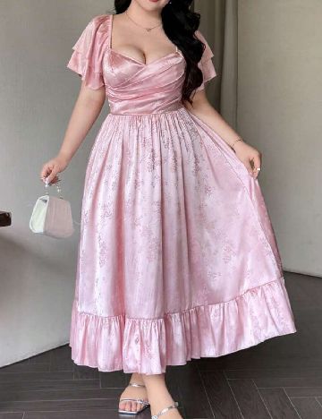 Rochie medie SHEIN CURVE, roz