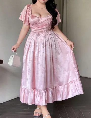 Rochie lunga SHEIN CURVE, roz