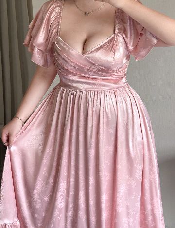 Rochie lunga SHEIN CURVE, roz
