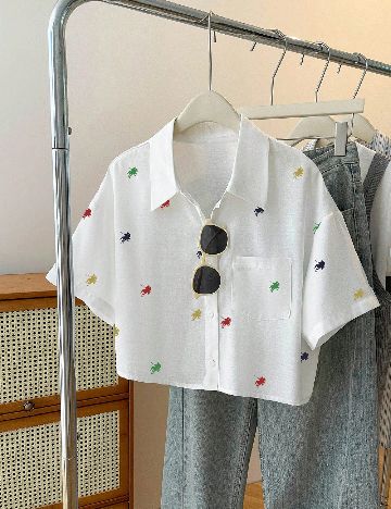 Top SHEIN, alb