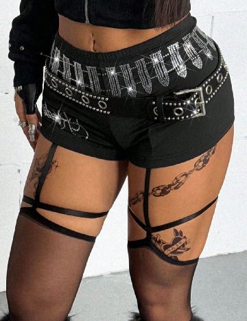 Pantaloni scurti SHEIN, negru
