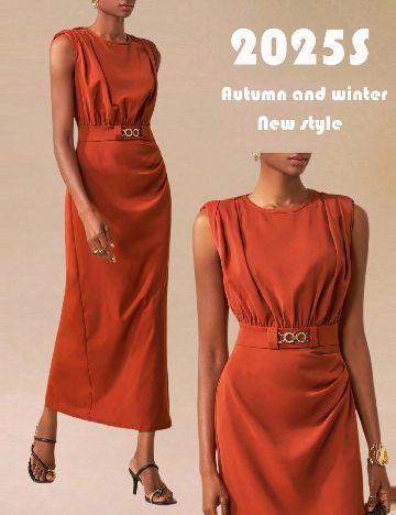 Rochie lunga SHEIN, portocaliu
