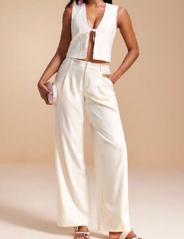 Top SHEIN, ecru