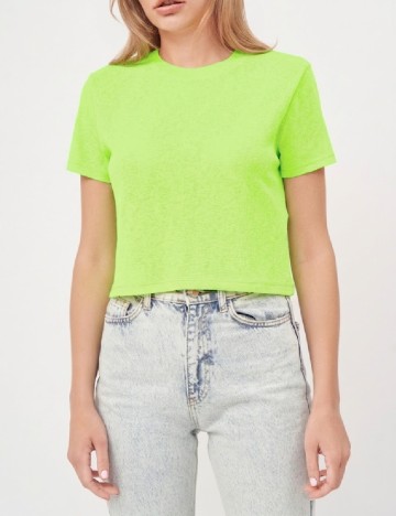 Top Bershka, verde neon