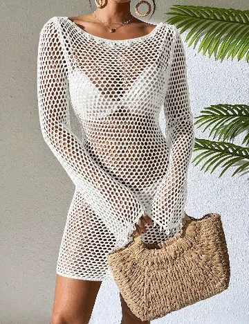 Rochie de plaja SHEIN, alb