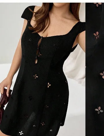 Rochie scurta SHEIN CURVE, negru