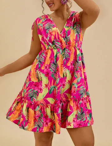 Rochie scurta SHEIN CURVE, mix culori