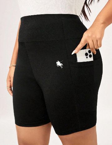 Pantaloni scurti SHEIN CURVE, negru