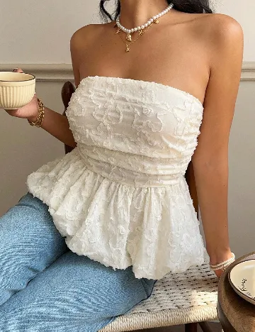 Top SHEIN, ecru