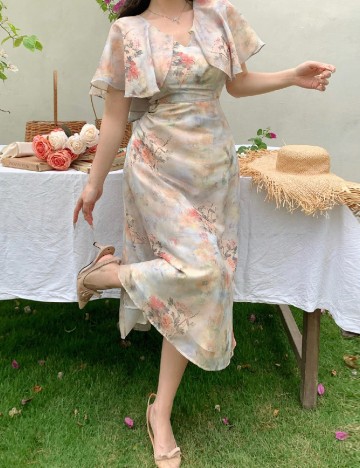 Rochie lunga Dazy, floral