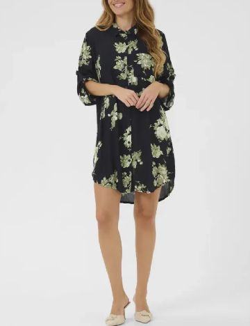 Rochie scurta Kaffe, negru/verde