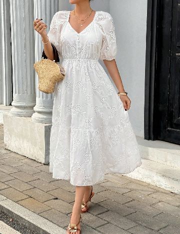 Rochie medie SHEIN, alb