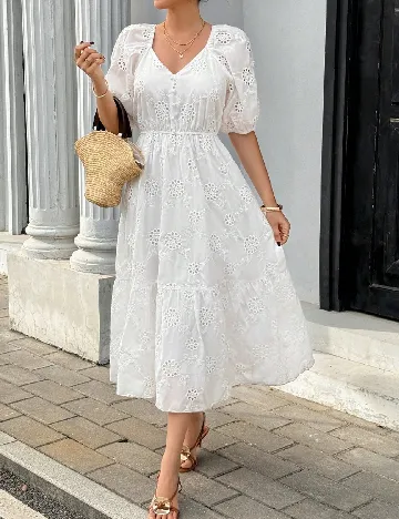Rochie medie SHEIN, alb
