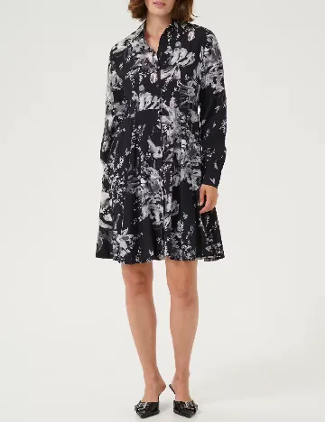 Rochie scurta Kaffe, negru/gri