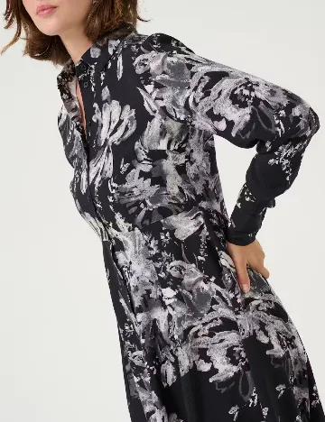 Rochie scurta Kaffe, negru/gri