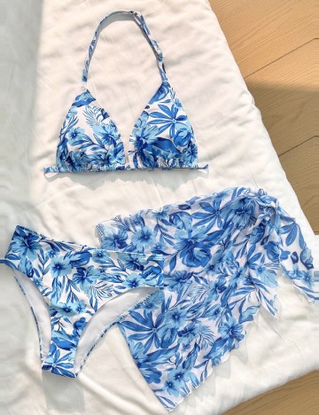 Costum de baie Shein Kids, albastru