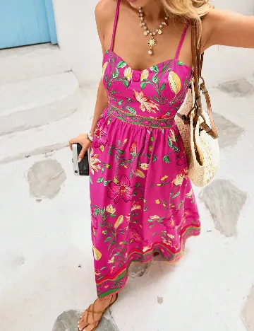 Rochie lunga SHEIN, roz