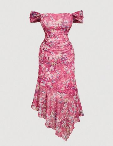Rochie medie SHEIN CURVE, roz