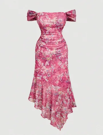 Rochie medie SHEIN CURVE, roz
