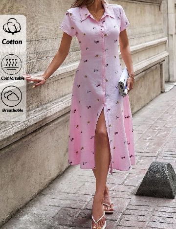 Rochie medie SHEIN, roz