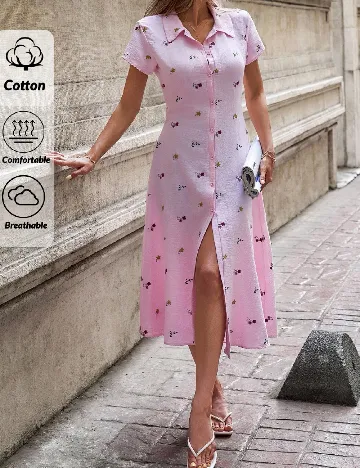 Rochie medie SHEIN, roz