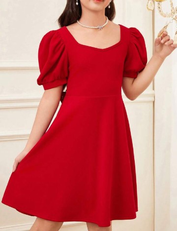Rochie scurta Shein Kids, rosu