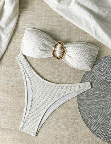 Costum de baie SHEIN, alb