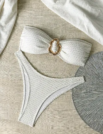 Costum de baie SHEIN, alb