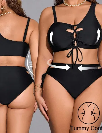 Costum de baie SHEIN CURVE, negru