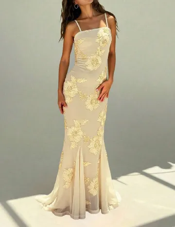 Rochie lunga SHEIN, crem
