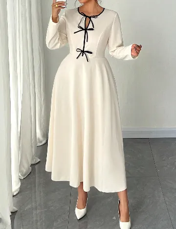 Rochie medie SHEIN CURVE, crem