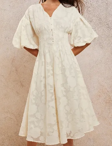Rochie medie SHEIN, ecru