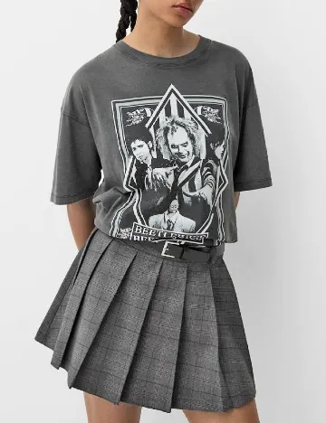 Tricou Oversize Bershka, gri