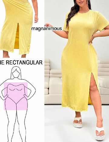 Rochie lunga SHEIN CURVE, galben