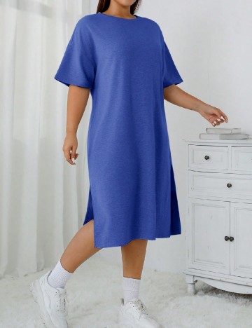 Rochie medie SHEIN CURVE, albastru