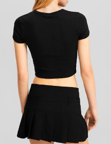Top Bershka, negru
