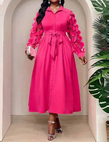 Rochie lunga SHEIN CURVE, roz