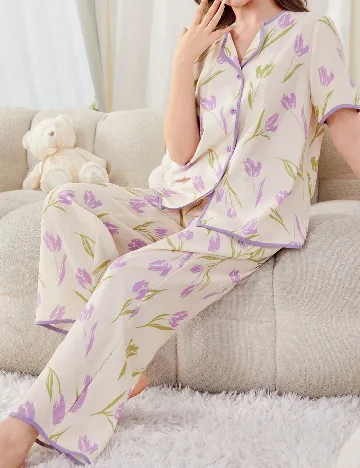Pijama Shein Kids, crem