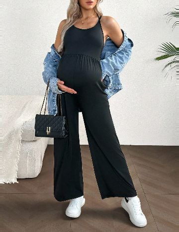 Salopeta SHEIN Maternity, negru