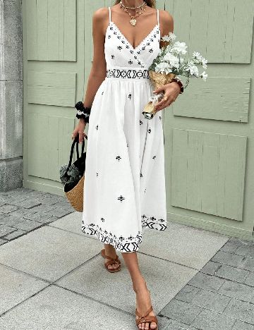 Rochie medie SHEIN, alb