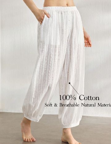 Pantaloni SHEIN, alb