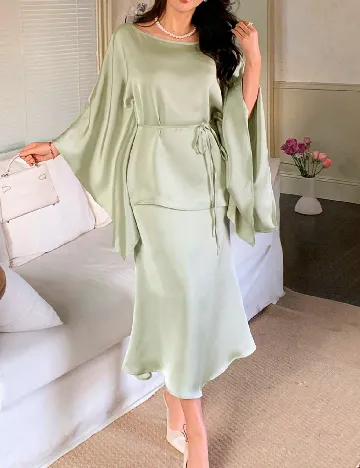 Set rochie si bluza Dazy, verde