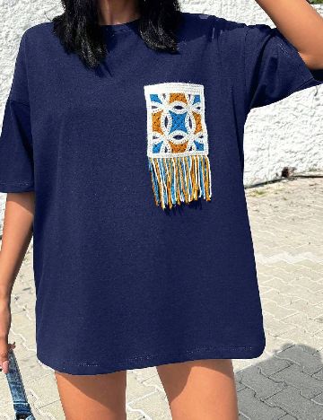 Tricou SHEIN, bleumarin