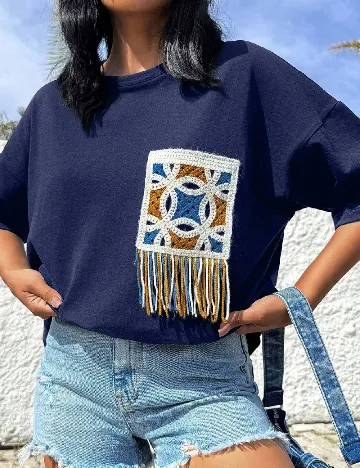Tricou SHEIN, bleumarin