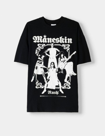 Tricou Oversize Bershka, negru