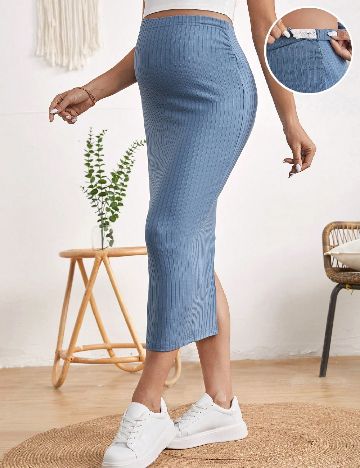 Fusta SHEIN Maternity, albastru